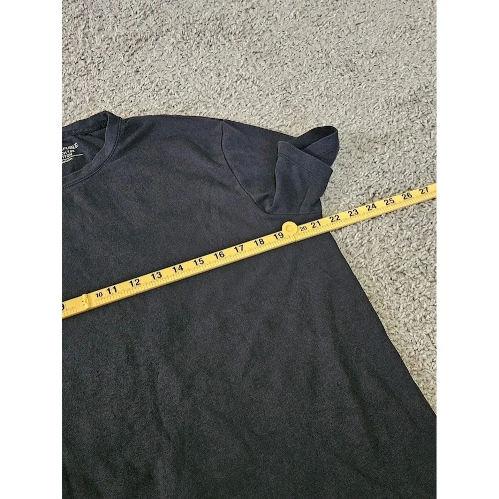 Banana Republic Luxe Touch Tee Mens Large Black 100% Cotton Short Sleeve Shirt